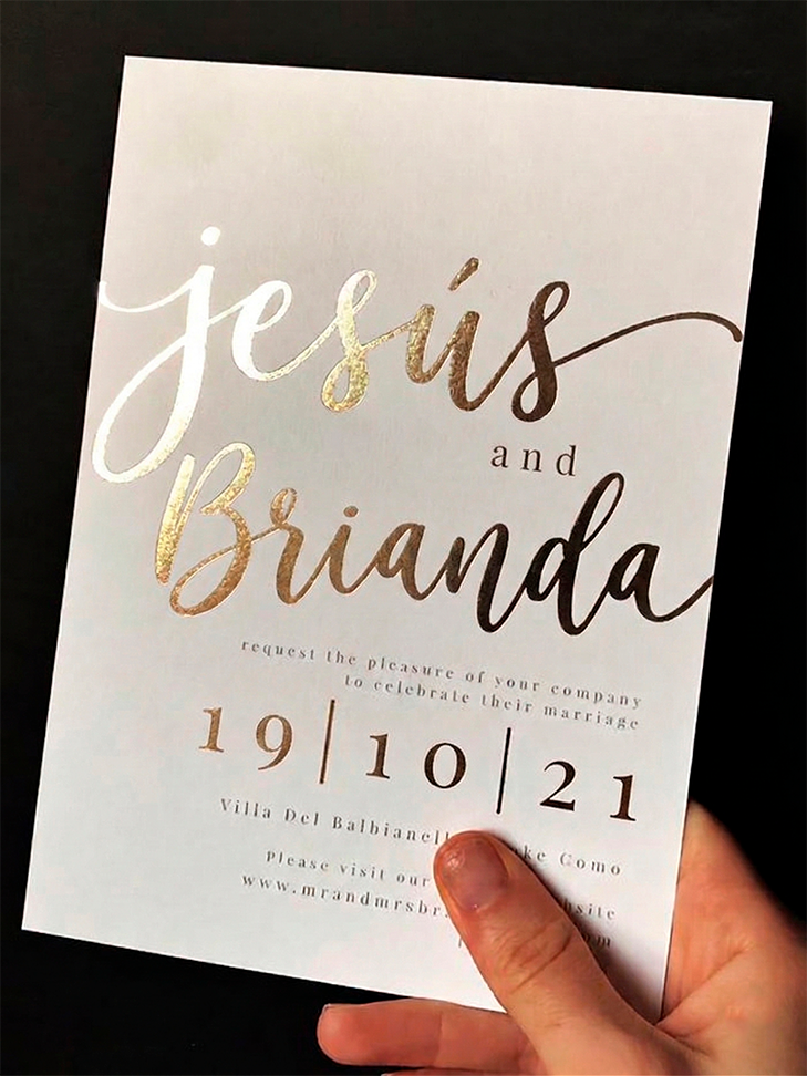 Foil Dorado Jesús y Brianda